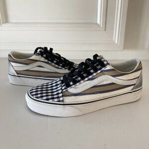 NWOT Vans Old Skool Prep Retro Blue & White Lace Up Sneakers Sz 7.5